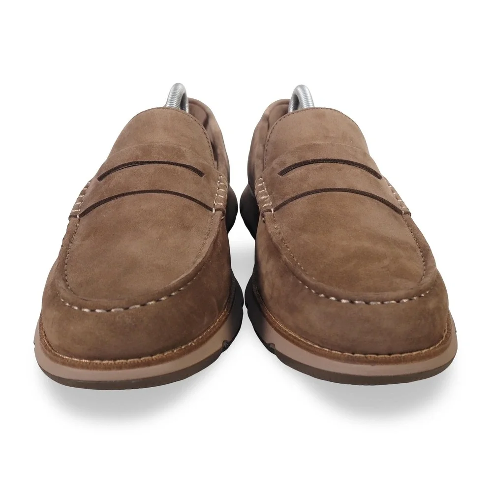 Cole Haan 4.ZeroGrand Nubuck Penny Loafers Mens 10.5M Brown C39546
